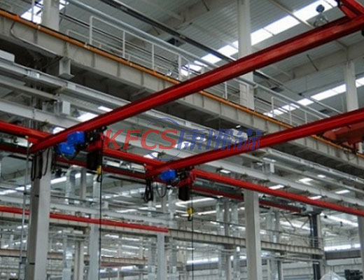 Single beam aluminum alloy rail crane
