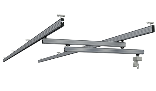 Light load combined suspension aluminum alloy rail single beam crane