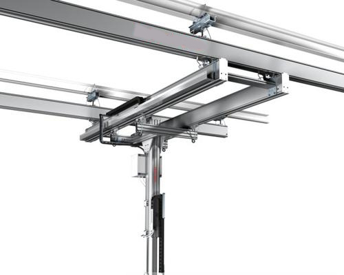 Aluminum alloy track system with double beams in dust-free workshop