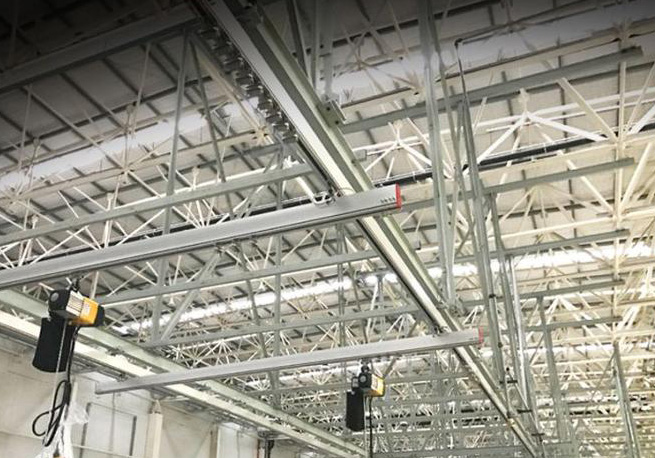 Aluminum suspension overhead crane