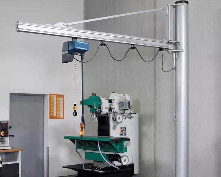 Aluminum column mounted jib crane