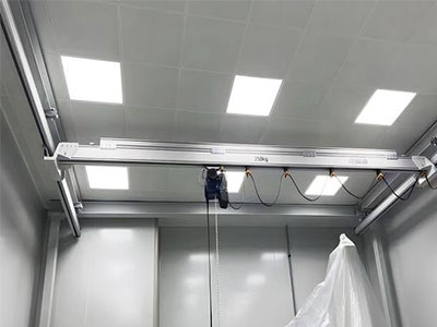 Cleanroom aluminum alloy rail crane